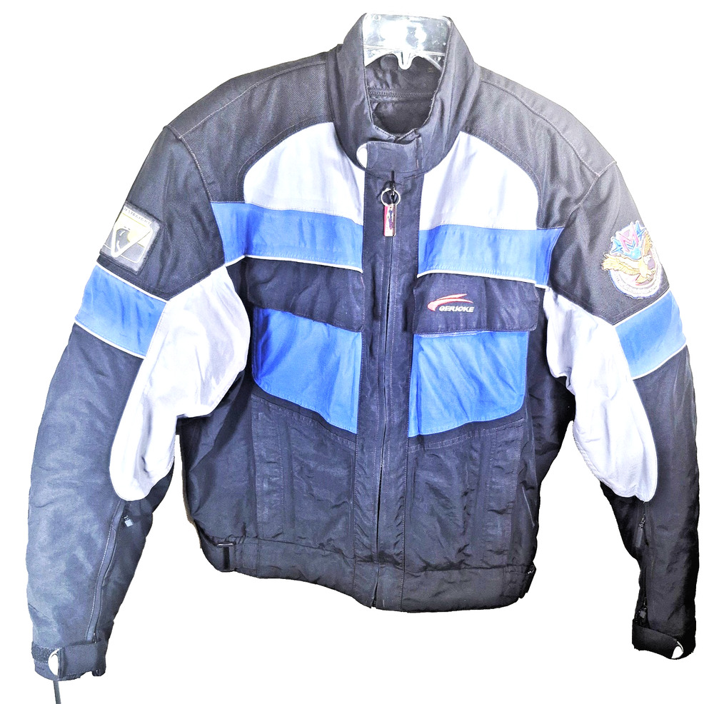Motorcycle Jacket Hein Gericke All Weather Black Sz Large JACKET ONLY NO ARMOUR